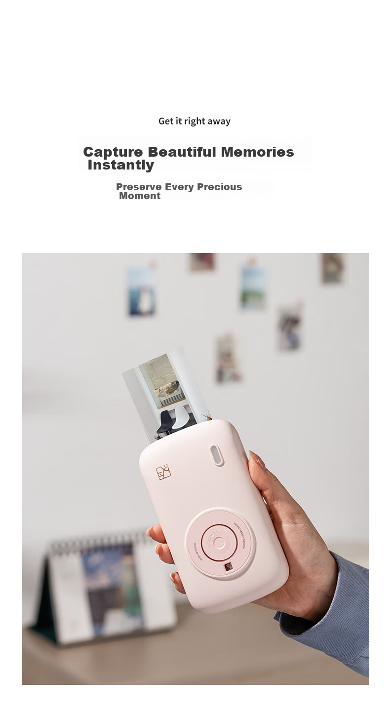 HPRT Mobile Phone Wireless Bluetooth Three-Inch Pocket Color Photo Printer Dedicated Film Ribbon Set, Compatible with Models CP2100/Z3 2