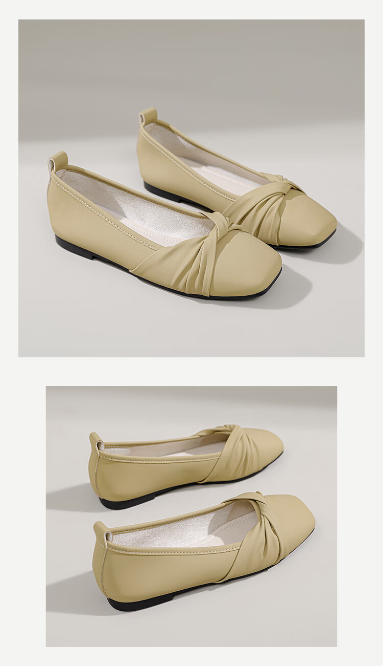 DAPHNE Women's Flats, 2026 New Spring And Autumn French-Style Gentle Evening Shoes, Flat Slip-On White Loafers, Mom Shoes 14