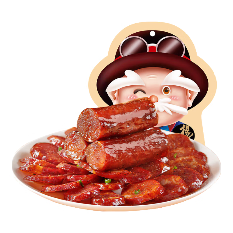 杨大爷无烟熏腊肠川味风干麻辣香肠500g烹饪食用