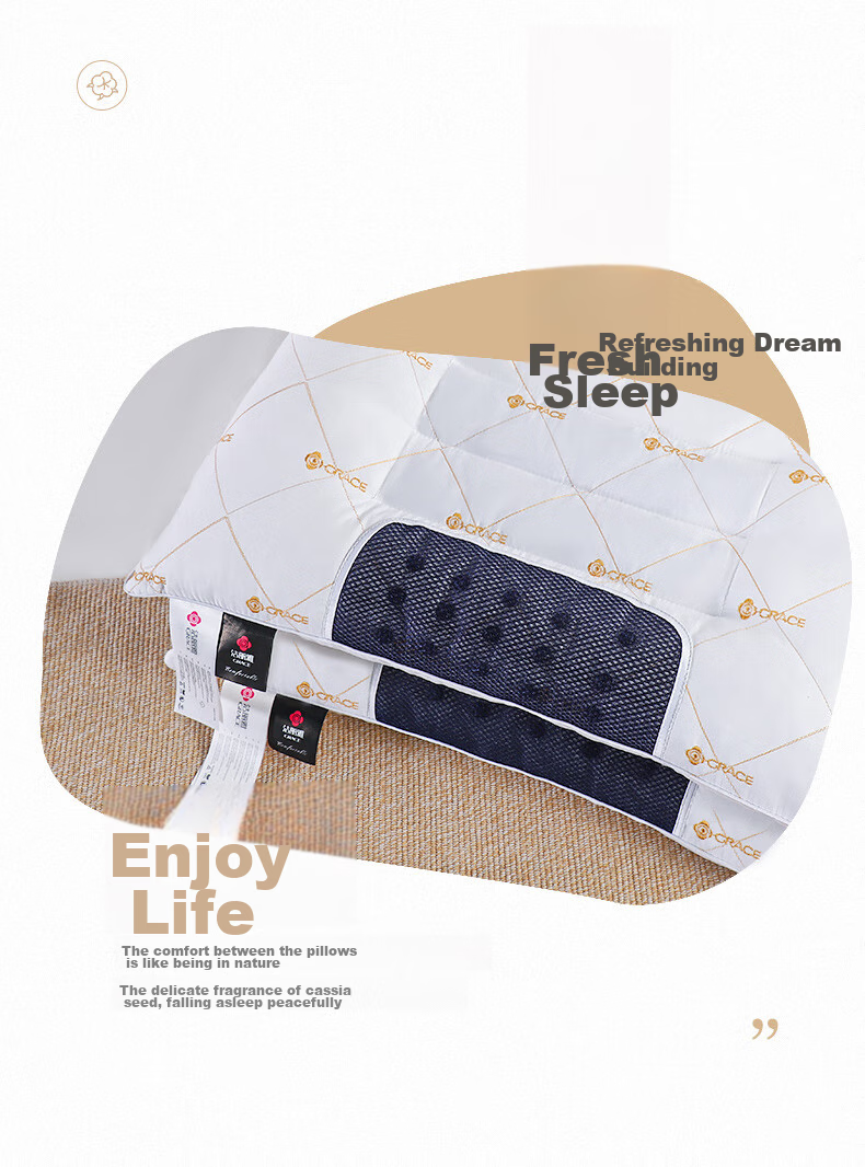 Grace Cassia Seed Pillow Core Cervical Pillow Star-Rated Hotel Herbal Pack Magnetic Pillow 48*74cm 2