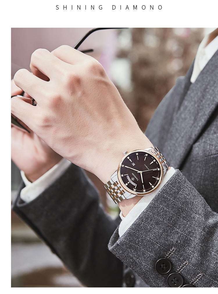 TANGIN Swiss Men's Watch, Imported Swiss Watch, Fully Automatic Mechanical Watch for Men, Birthday Gift for Me 10
