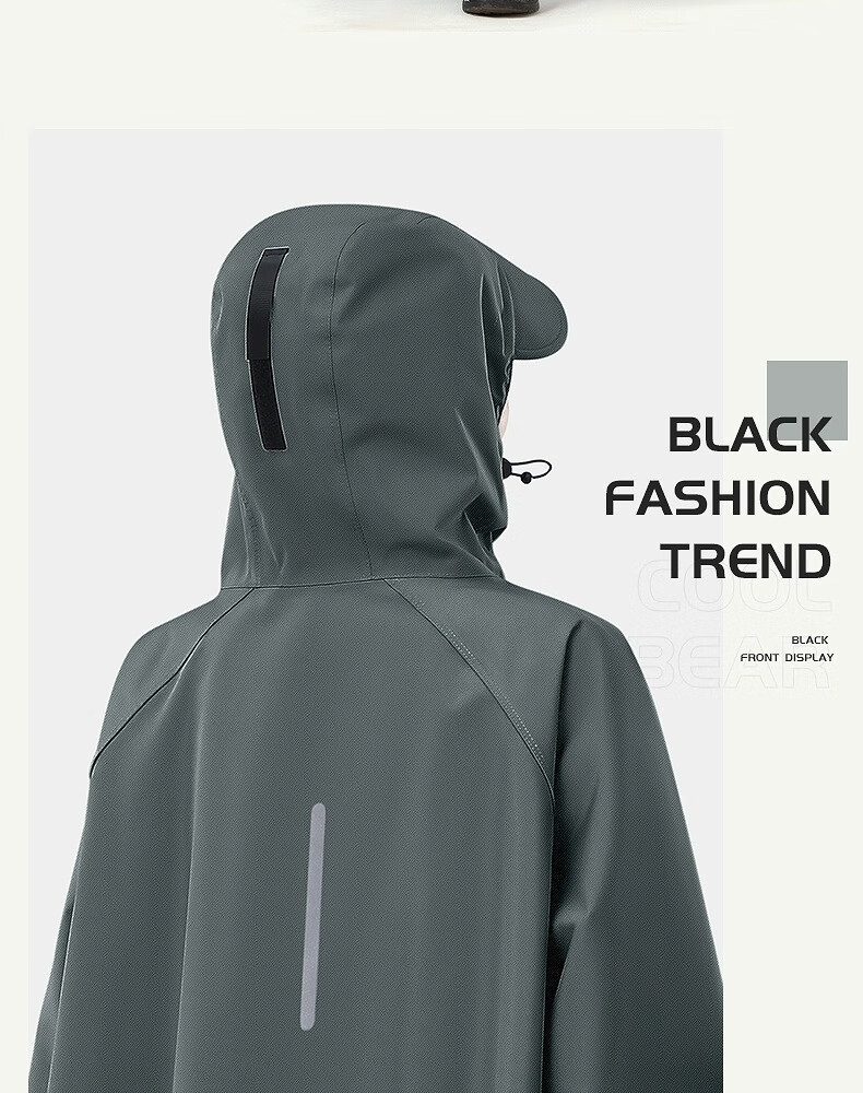 Beimei Electric Scooter Raincoat for Men And Women, Single-Person Integrated Long Full-Body Heavy Rain Protection with Detachable Rain Poncho 18