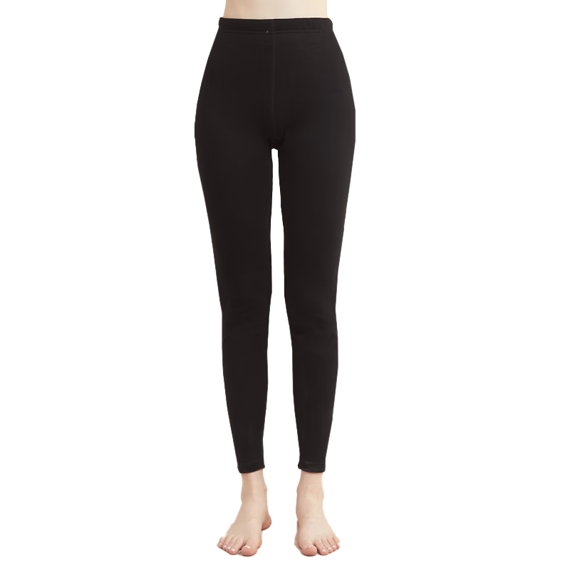 MiiOW [Cashmere Fleece Thickened] Women's Thermal Underwear, Solid Color Cotton Pants, Autumn And Winter Knee Protection Lining Pants