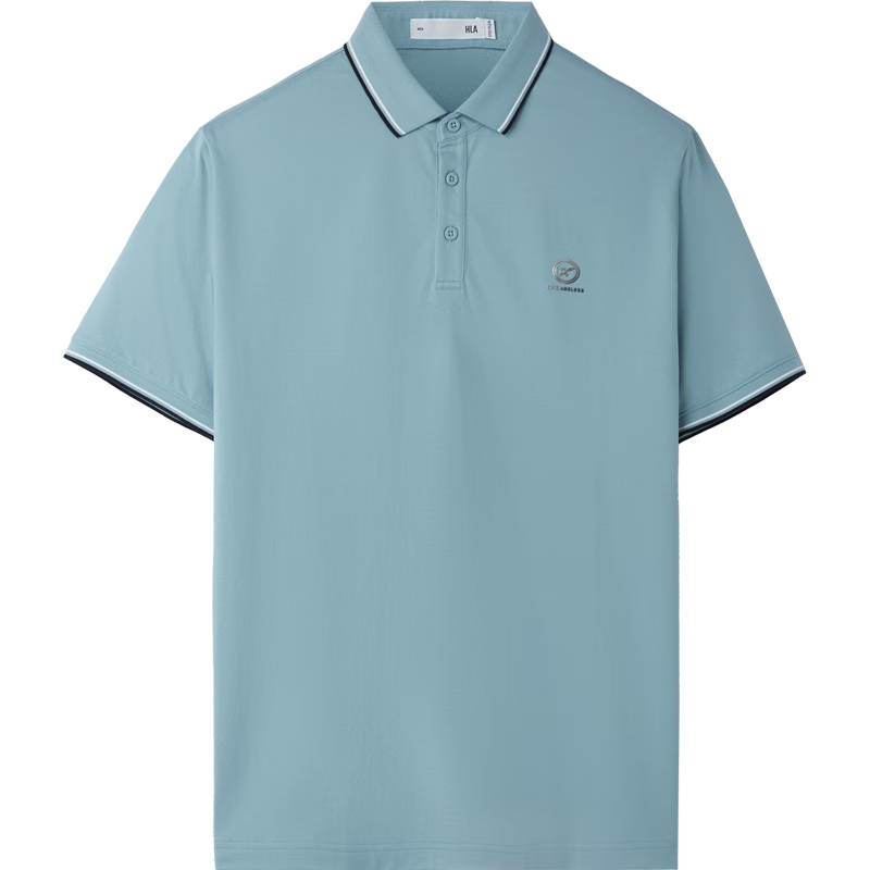 HLA Short-Sleeve Polo Shirt for Men, 25 Light Business Chic Ageless Collared Short-Sleeve Shirt for Men, Summer