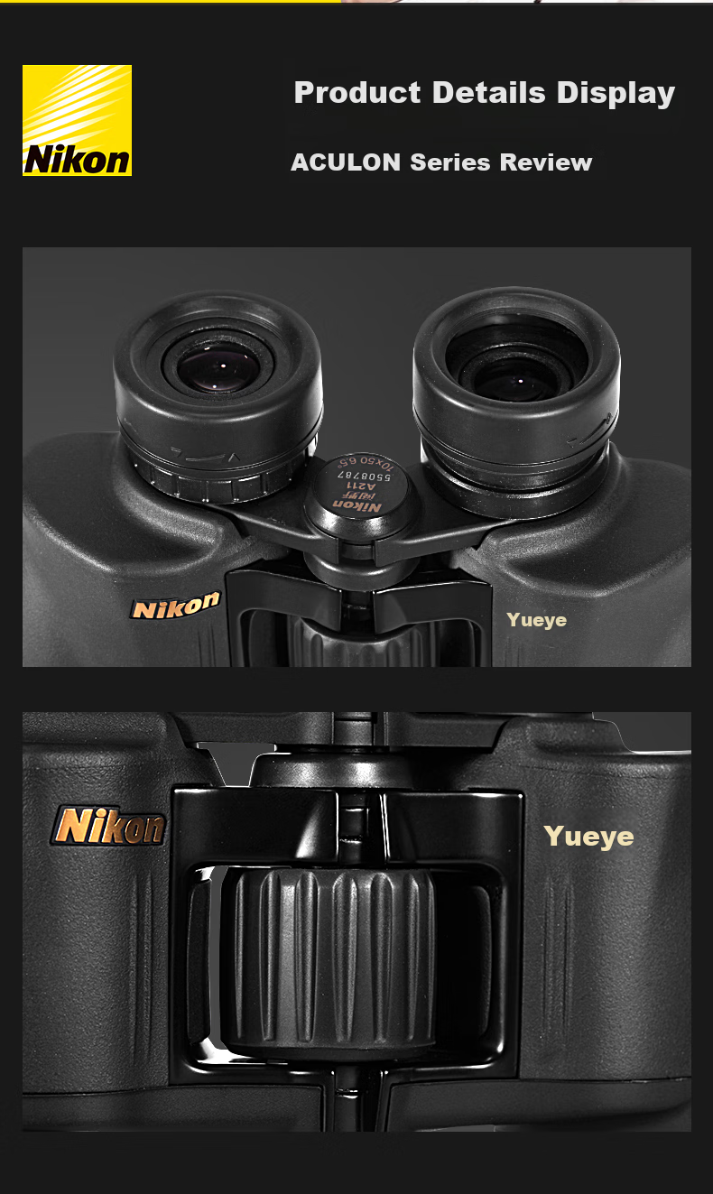 Nikon Binoculars, High-Definition, Nitrogen-Filled, Waterproof, Low-Light Night Vision, Outdoor Concert Viewing Glasses, Yeye SX 16X50 10