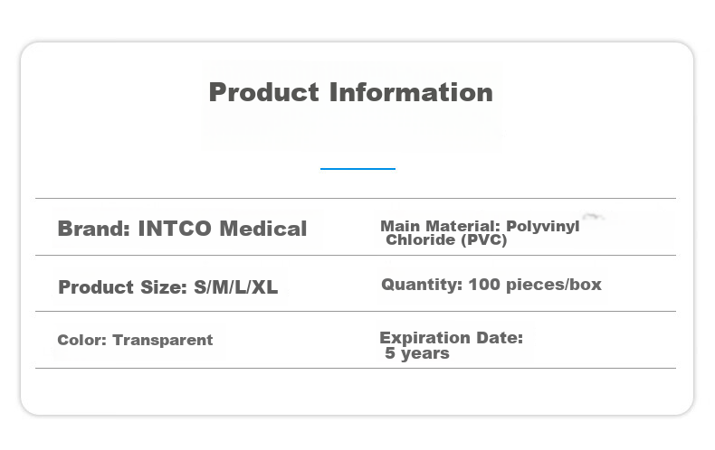 INTCO Disposable PVC Gloves, Household Cleaning And Dishwashing Gloves, Thickened And Durable, 100 Pieces/box, XL Size 3