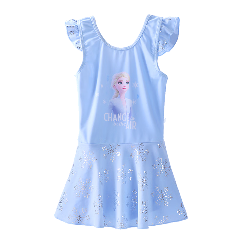 Dishini Princess Elsa Girls' Swimsuit, Baby Girl Swimwear, Children's One-Piece Swimsuit