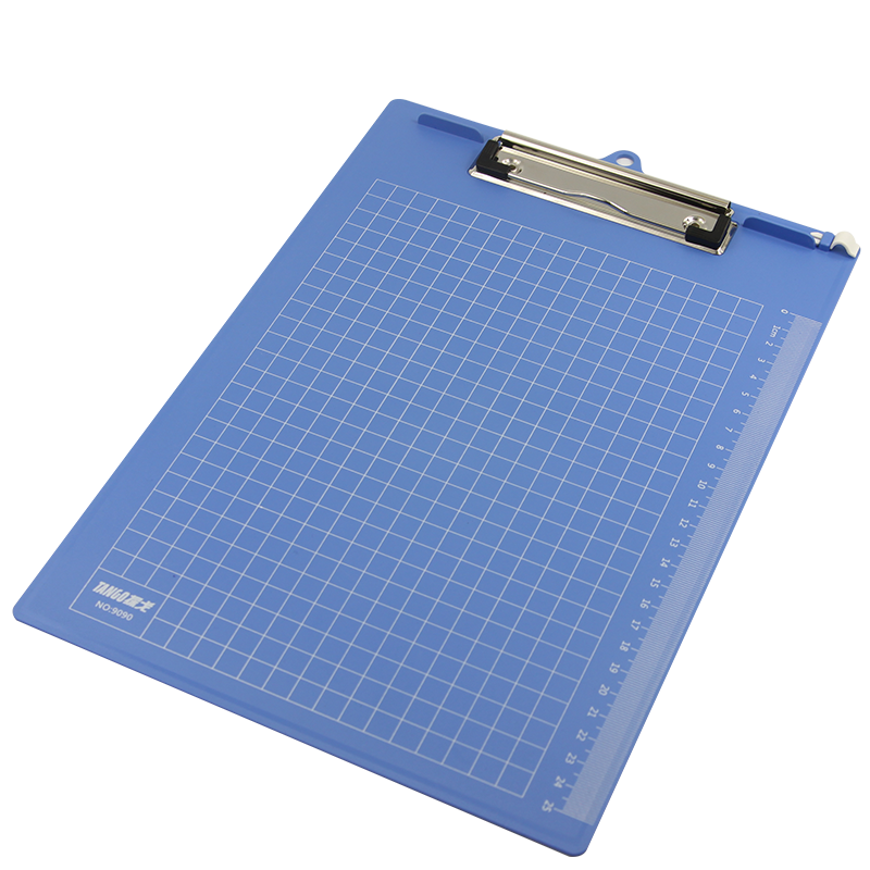 TANGO Office Writing Clipboard A4 Metal Strong Clip Plastic File Folder Writing Board Report Folder Blue with Scale Office Stationery Supplies 3C Digital Full Network Low Price