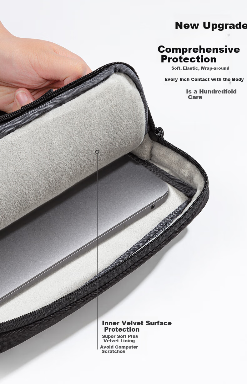 WOMT Inkless Laptop Bag, Handheld, Suitable for 13/14-Inch Laptops, Compatible with Apple, Huawei MateBook, Lenovo Xiaoxin, HP, ASUS, Xiaomi, Business Briefcase for Men And Wome 3