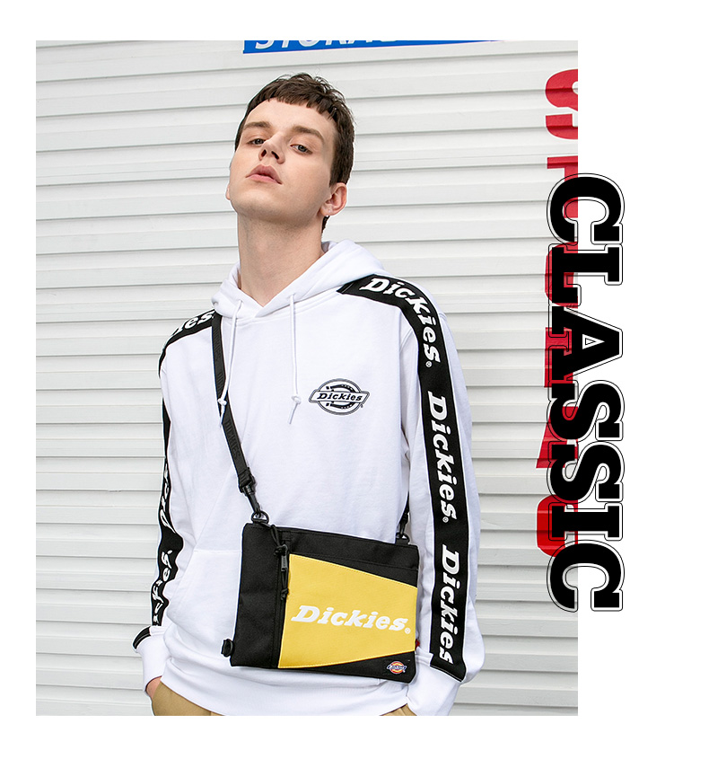 Dickies Trendy Crossbody Bag with Contrasting Design, Fashionable Envelope Bag, Versatile Shoulder Bag for Men, Gray 6
