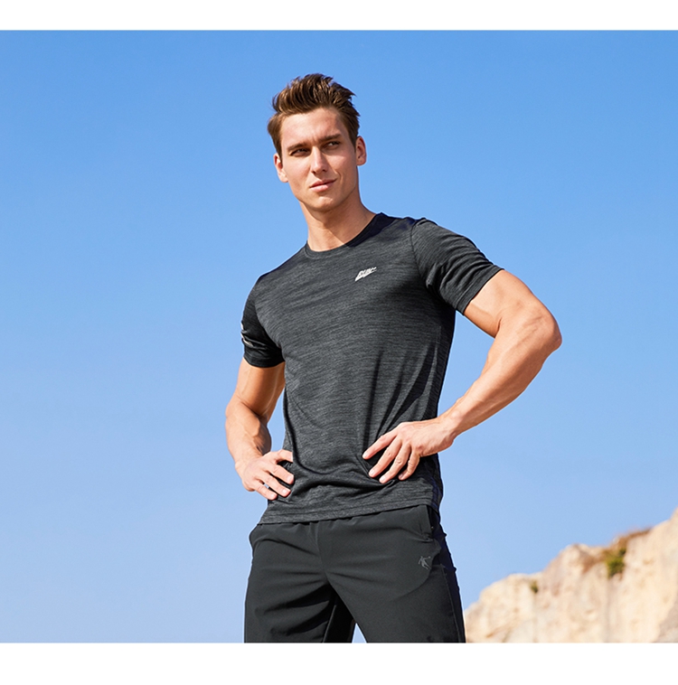 Jordan Men's Short Sleeve T-Shirt Thin Quick-Dry Sports Round Neck Ice Silk Casual Running Fitness Top 9