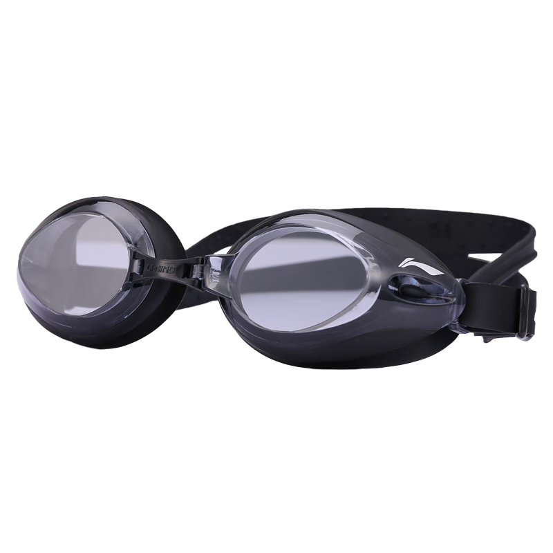 Li-Ning Swimming Goggles, High Definition Anti-Fog, Large Frame for Myopia, Diving Waterproof Adult Professional Swimming Equipment LSJL623 Black 700°