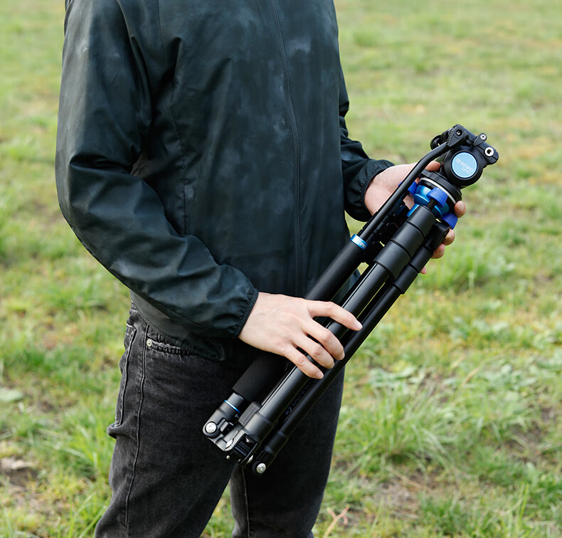 Benro A1883FS2N DSLR Video Tripod, Professional Camera Hydraulic Handle, Pan-Tilt Head, Adjustable Level Ball Bowl, Monopod And Tripod Set 6