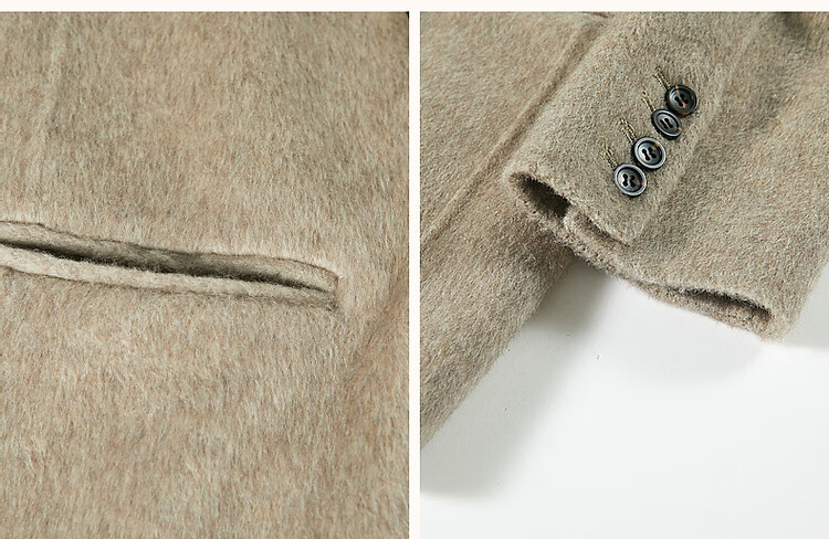 Dme [Elegant Aesthetics] Winter New Slim Fit Long Sleeve Double-Breasted Shearling Wool Short Coat for Women 4