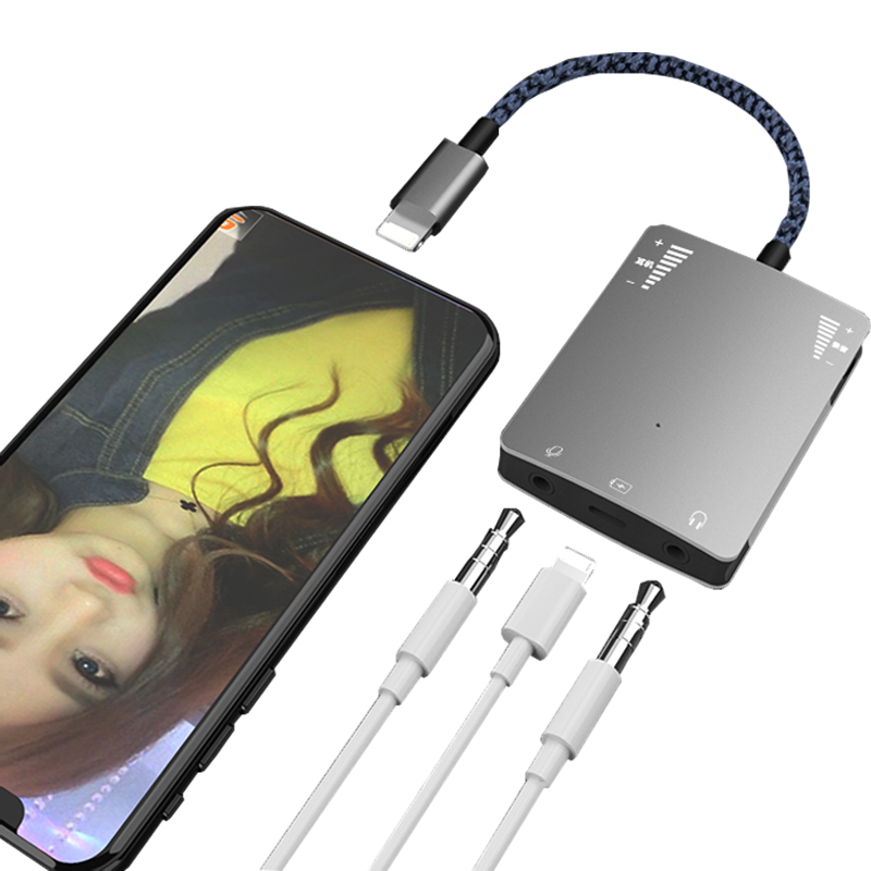 JOWOYE Apple Live Streaming Adapter, IPhone Phone Converter, Aikekai Innovation Internal And External Computer Sound Card Converter, Mixing Console Microphone, Karaoke Live Streaming, No. 1 Audio Cable