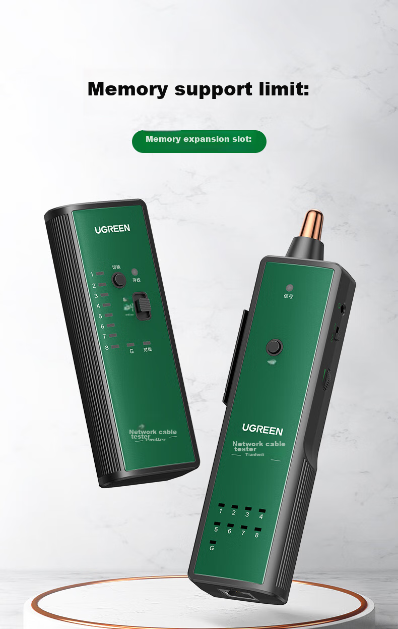 UGREEN Network Cable Tester, Multifunctional Network/phone Cable Tester, Computer Network RJ45 Telephone Line Engineering/home Intelligent Signal Detection Continuity Tester 2