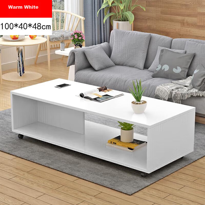 Gupujia Coffee Table, Living Room Nordic Style Modern Minimalist Small Apartment Tea Table Side Table Bedroom Small Square Table Movable Small Coffee Table