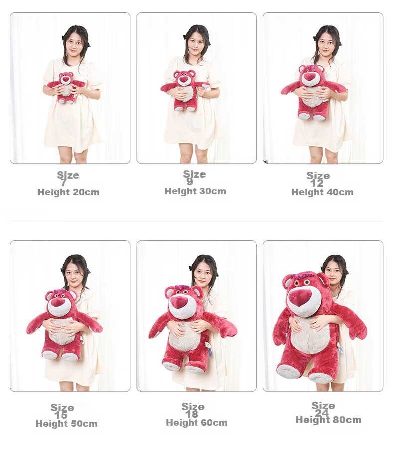 Disney Strawberry Bear Plush Toy Doll Stuffed Animal Pillow Valentine's Day Gift for Girls Birthday Present for Friends 11