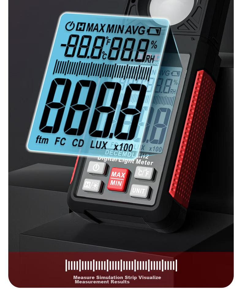 DELIXI ELECTRIC Illuminance Meter, Light Intensity Meter, High-Precision Digital Brightness Meter, Light Meter, Illuminance Meter 14