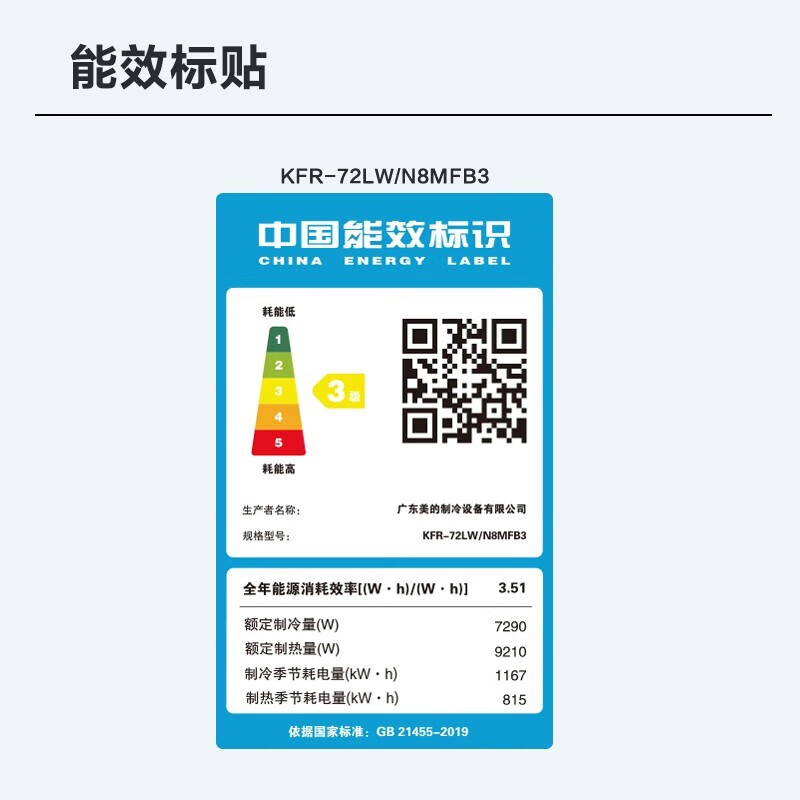 美的（Midea）空调柜机 风客 变频冷暖方形柜机大风量设计落地式立式客厅 KFR-72LW/N8MFB3