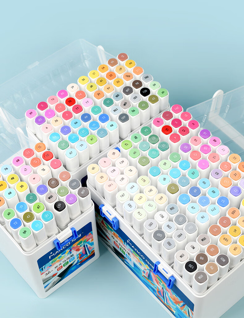 MARCO Dual-Tip Alcohol-Based Markers, 36 Colors, Quick-Drying Design for Students And Children, Professional Art Watercolor Pens, Painting Pigment Set, Gift for Back-To, Watercolor Pens for Art Educatio 17