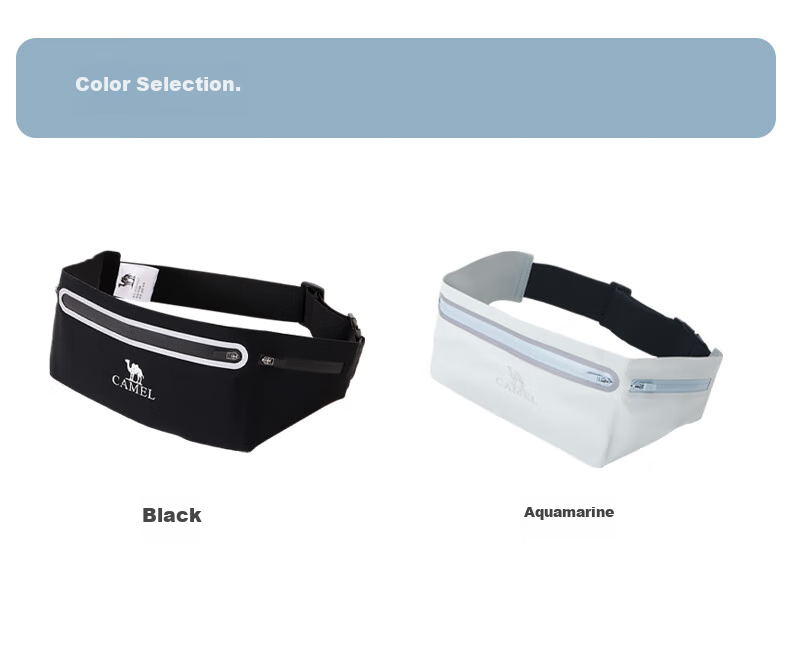 CAMEL Outdoor Multifunctional Sports Waist Pack for Men And Women, Fitness Crossbody Chest Bag, Running Phone Pouch 573C072027 Black 3
