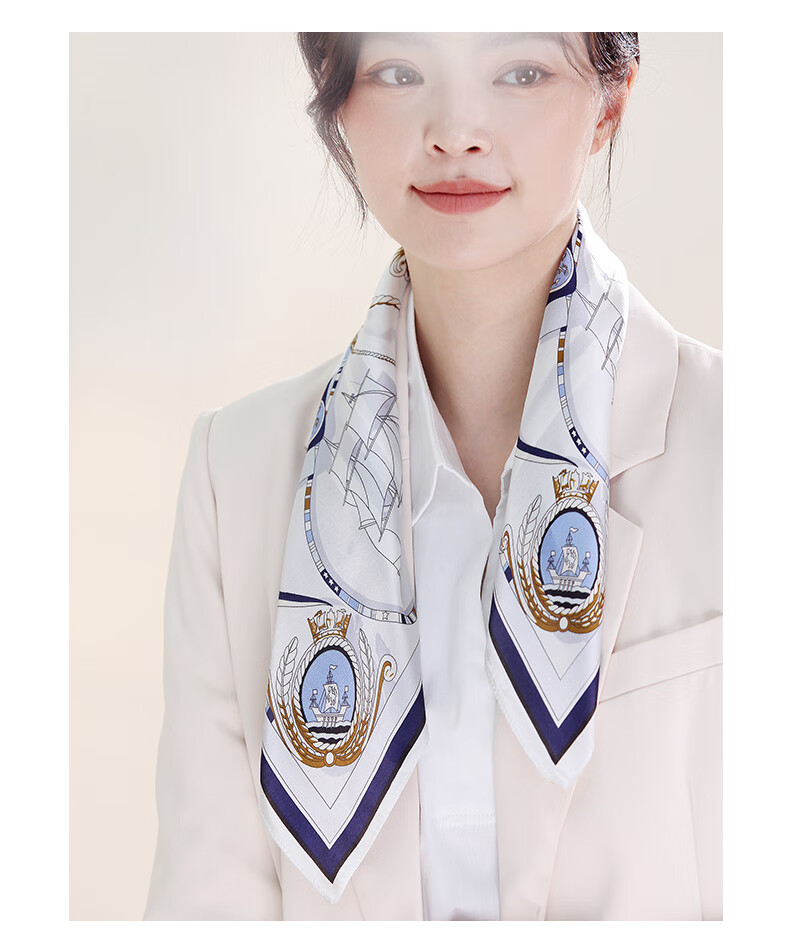Hangsifu Silk Scarf, Mulberry Silk Neck Scarf, Square Scarf, Mother's Birthday Gift, Ladies' Gift Box, Practical Holiday Mid-Autumn Festival Gift 9