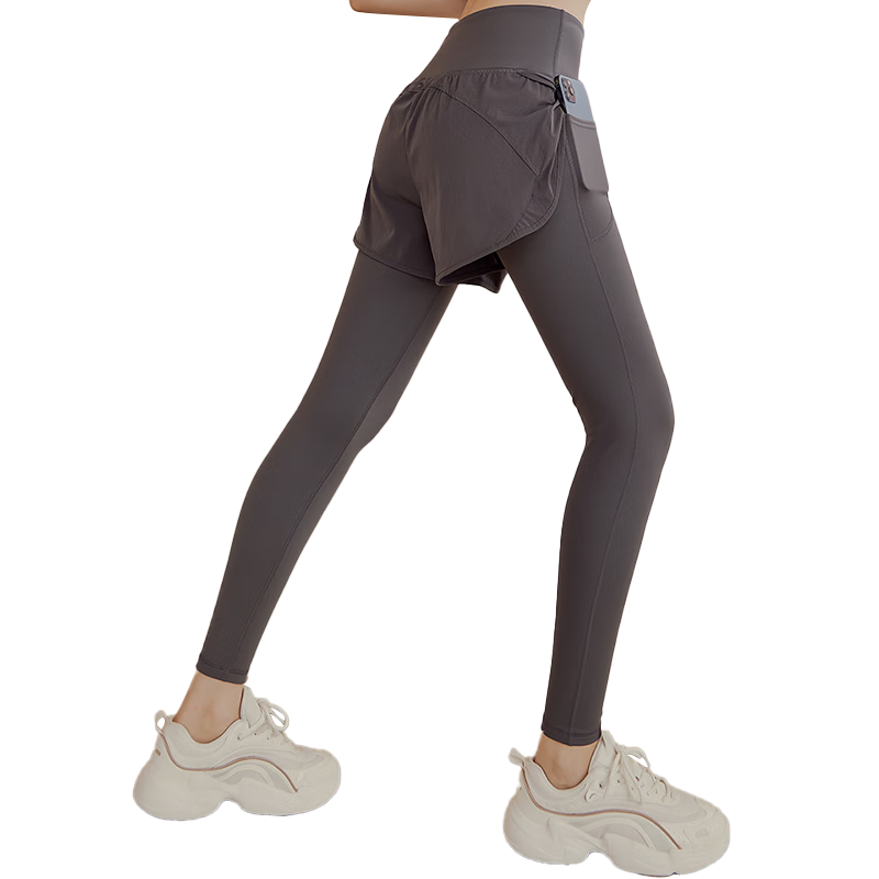 XUEXIMAN High-Waisted Yoga Pants for Women, Butt-Lifting And Tummy Control, Spring And Autumn Running Pants, Elastic Tight-Fitting Sports Pants, Fitness Tights, Long Pants