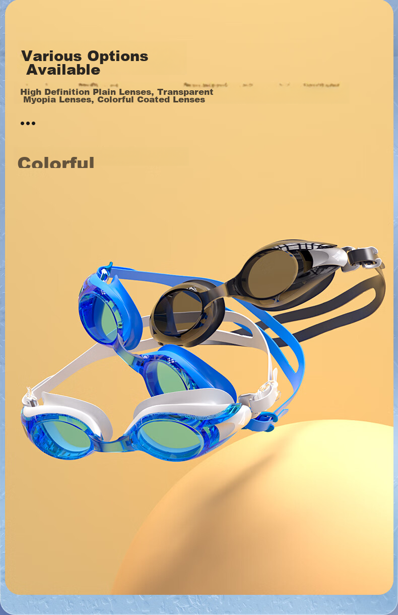 View Nearsighted Swimming Goggles, Waterproof, 10x Anti-Fog, High Definition, for Men And Women, Diving Equipment, Swimming Glasses V580ASA-200 Degrees 7