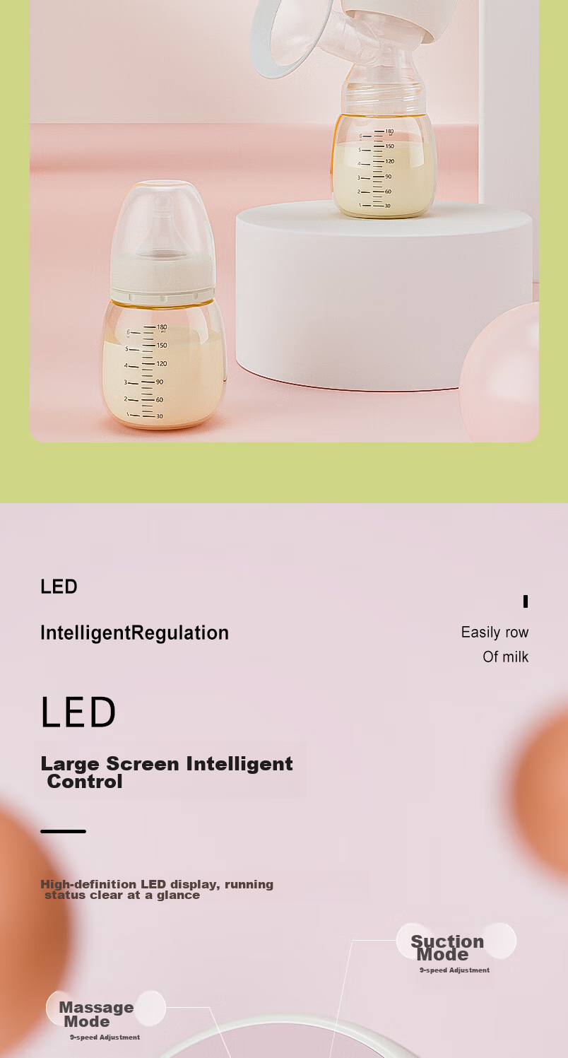 Missbaby Electric Breast Pump, Portable All-In Breast Pump, Milk Collector, High Suction Power, Fully Automatic Milk Extraction Machine 9