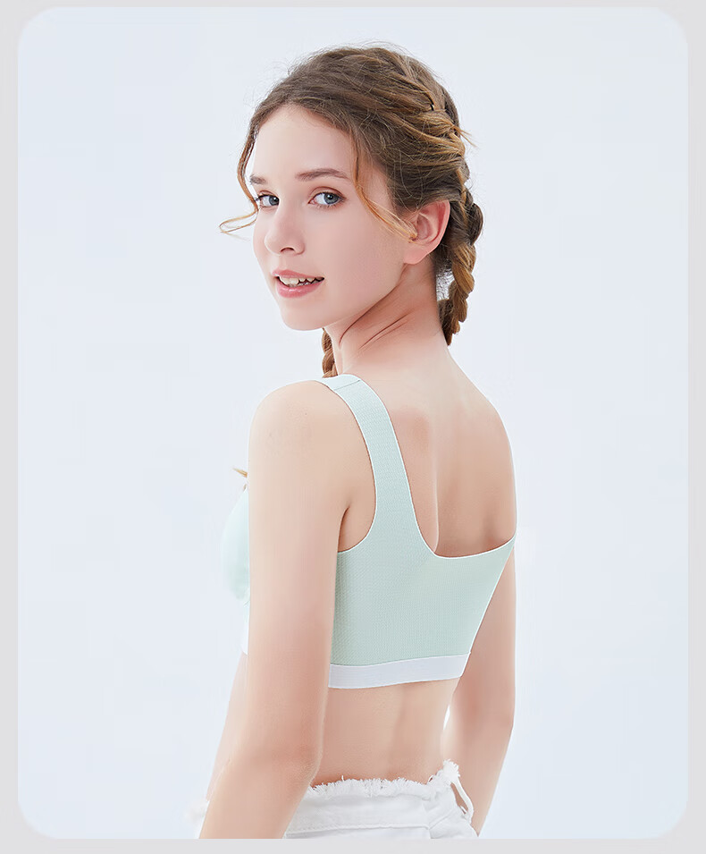 Ailier &ouluola Girls' Training Bra, Puberty Camisole for Middle School Students Ages 12-16, Thin Bra for Young Girls, Style 61 White M 10