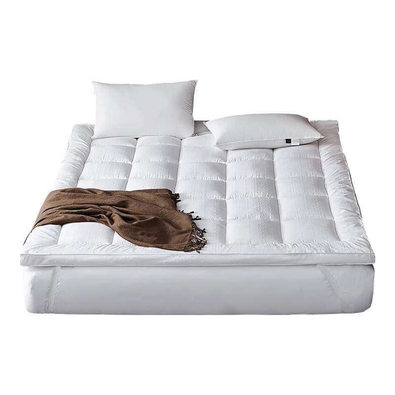 Canasin Five-Star Hotel Mattress Pad, Non-Slip Foldable Embossed Fabric Protective Mat, 3cm Height, for 1.8-Meter Bed