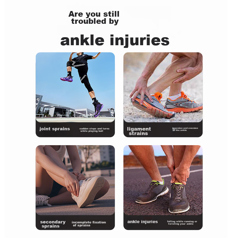 Li-Ning Ankle Brace, Sports Basketball Anti-Sprain Recovery Sleeve, Heel Protection Sleeve, Ankle Joint Fixation Brace