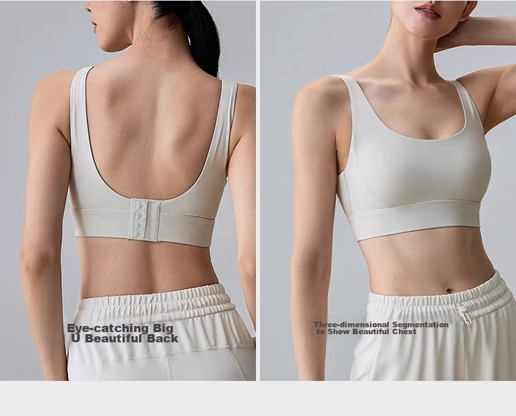 Gigt Sports Bra for Women, Yoga Bra with Beautiful Back Design, One-Piece High-Intensity Support, Anti-Shock, Side Support Reduction, Fitness Running Vest 47