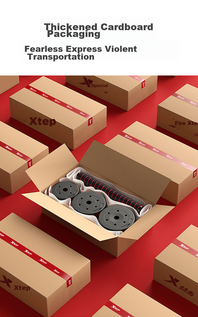 XTEP Dumbbell And Barbell Fitness Equipment Set for Men And Women, Adjustable And Detachable Home Weightlifting Training Kit with 15KG*2 28