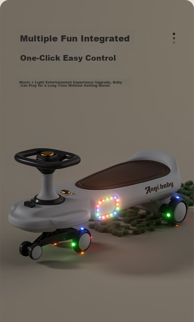 ANGI BABY Anti-Rollover Twist Car, Two-Person Children's Scooter, Front Wheel Swivel Children's Gift 17