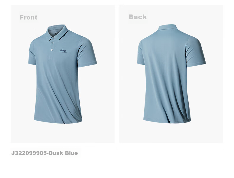 Jeep Quick-Dry Polo Shirt for Men, UPF40+ Sun Protection Short-Sleeve T-Shirt, Men's Outdoor Collared Quick-Dry Shirt, 9905 Navy Blue, 4XL 35