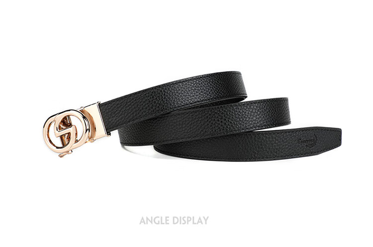 CROCODILE Top-Grain Leather Women's Belt with Automatic Buckle, Fashionable Casual Versatile Waistband, Birthday Gift for Women T3603 13