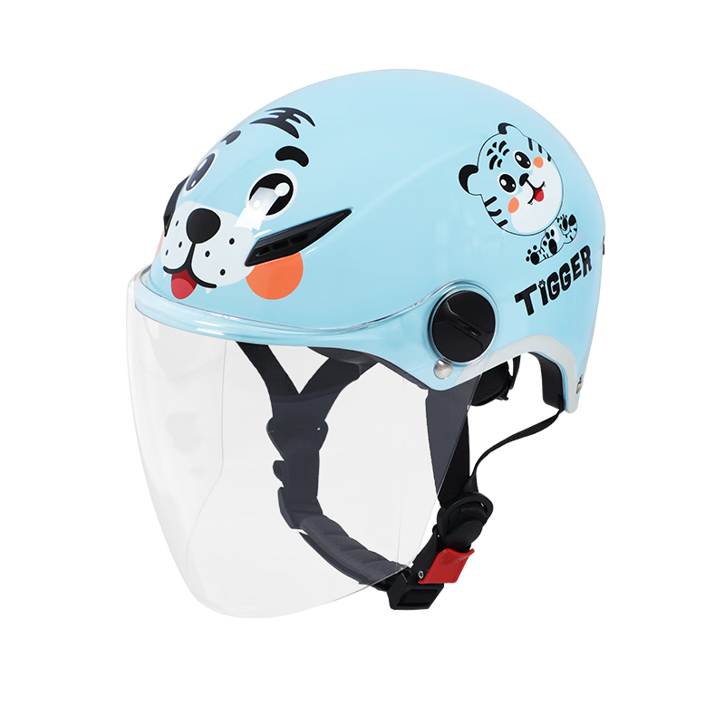 MYARMOR Children's Helmet, Electric Vehicle New National Standard 3C Certified Motorcycle Summer Half Helmet, Lightweight Safety Helmet for Boys And Girls, Electric Scooter Safety Cap, One Size Fits All (48-55), Blue