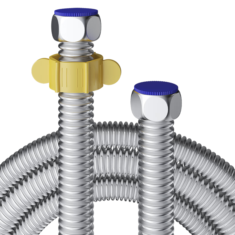 CVBAB 304 Stainless Steel Corrugated Pipe Wall-Mounted Boiler Water Heater Inlet Pipe, 50CM Inlet Pipe, 1/2 Inch Cold And Hot Water Universal CV905