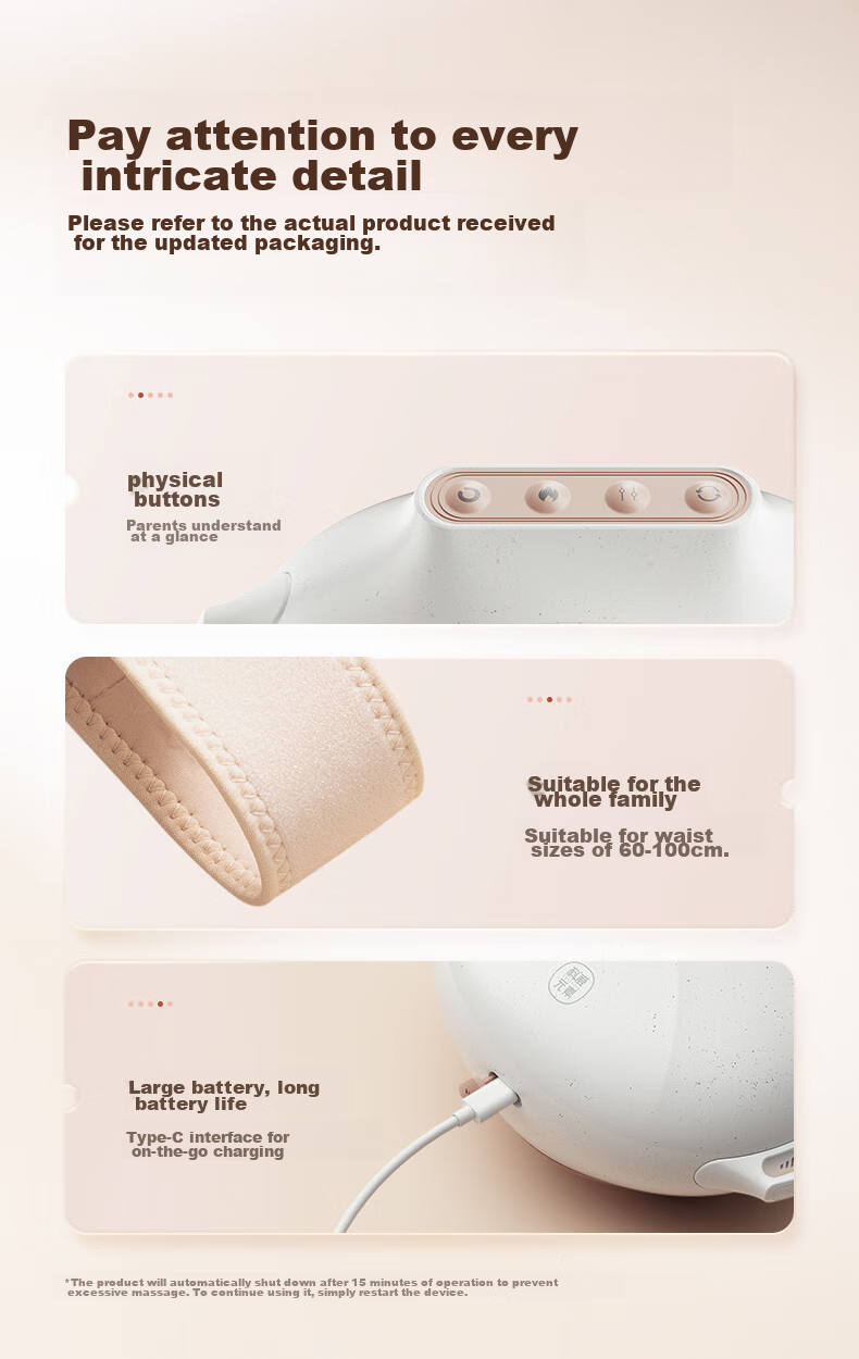 Keaiyuansu Small Suspended Pot, Stone Abdominal Massager, Automatic Stomach And Intestine Massager, Automatic Belly Kneading Device, Peristaltic Weight Loss Aid, Bowel Movement Promoter 31