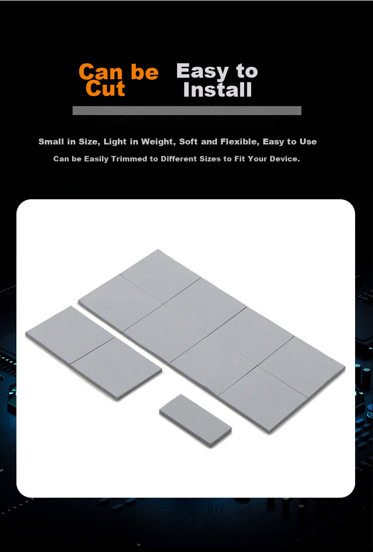 NVV M.2 SSD Thermal Paste Pad, Cooling Silicone Pad, Heat Conductive Silicone Gasket for SSD North Bridge, TC-61X with Thermal Conductivity of 6.0W 3