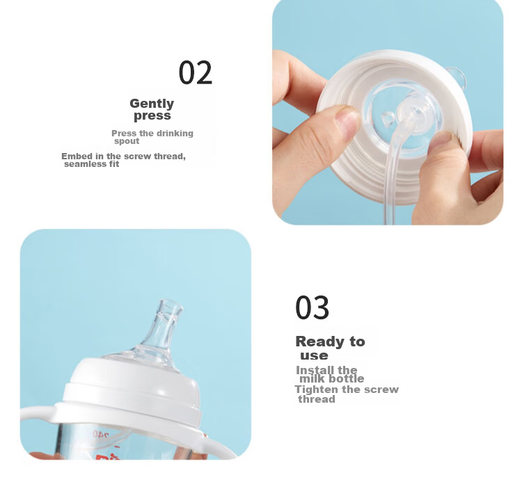 Baoshi Bottle Straw Accessory, Suitable for Pigeon Third Generation Wide-Mouth Bottle, Straw Cup, And Bottle Handle 15