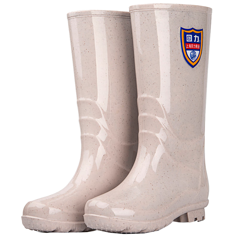 Warrior Women's Fashionable Adult Rain Boots, Waterproof Shoes, Rubber Shoes, Overshoes, Water Boots HXL63-B Shibanjia High-Top 39