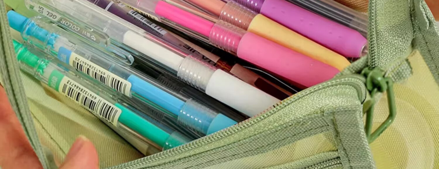 Mingyu Transparent Mesh Pencil Case for Middle School Entrance Exam, Double-Layered Transparent Stationery Box for Primary And Secondary School Students, Aesthetically Pleasing Simple Pencil Case for Boys And Girls, Avocado Gree 6