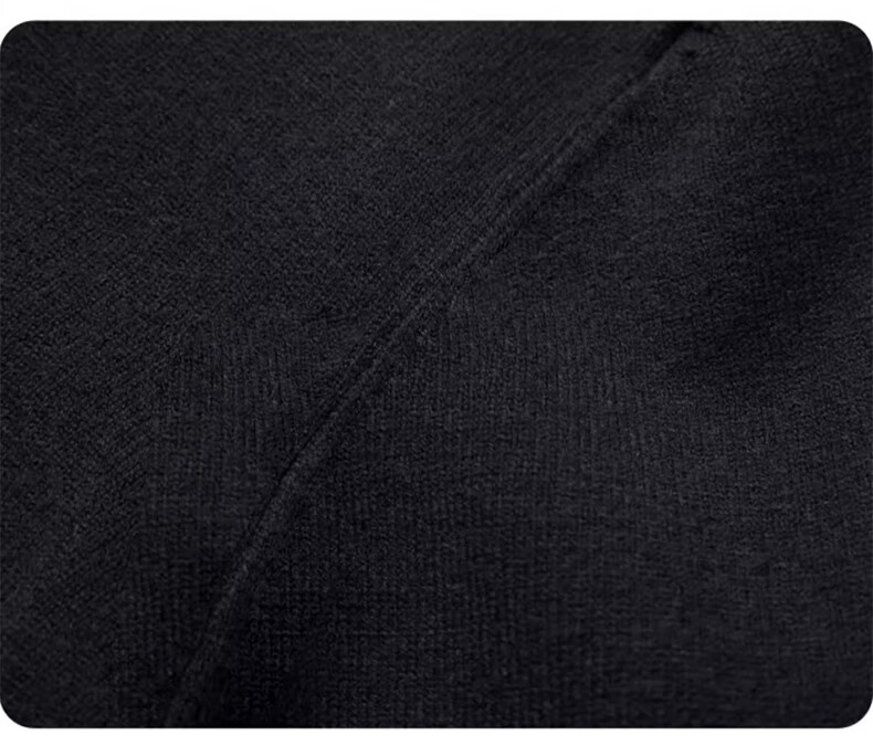 Huili All-Wool Sweater for Men, Autumn And Winter High-End Round Neck Warm Base Layer Knit Pullover, Black, Size L 17