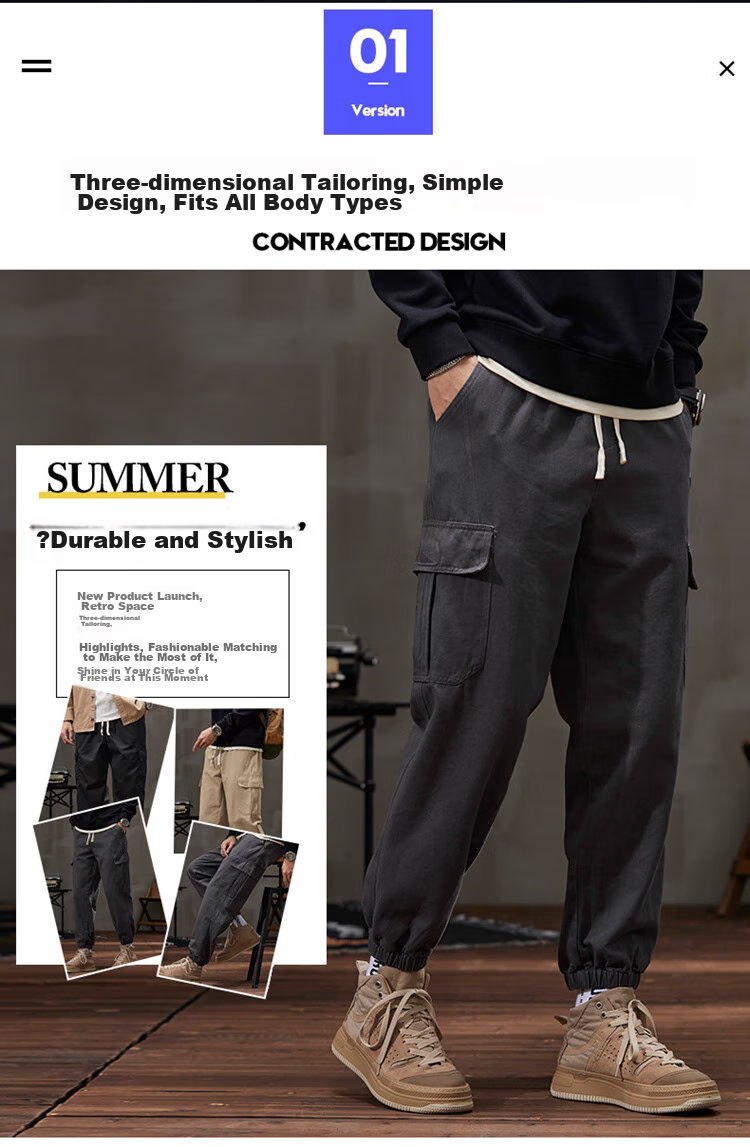Dingfengbaoluo Casual Pants for Men, Summer Heavyweight Trendy Brand, Loose-Fitting Joggers, Fashionable Versatile Athletic Sweatpants, K602 Black 2XL 11