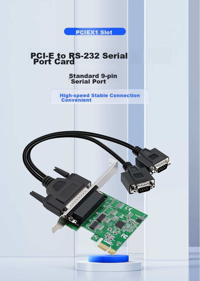 EB-LINK Industrial-Grade PCI-E to 4-Port 485/422 Serial Card, High-Speed Multi-Port 1-To Serial Expansion Card, 9-Pin COM Port, Voltage Suppression, Lightning Protection, Surge Protection, with Terminal Block 1