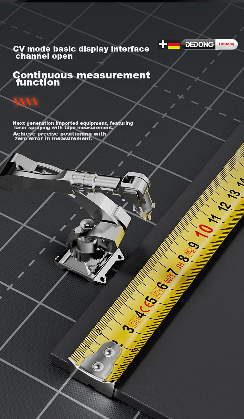 Dedong Steel Tape Measure, Authentic Precision Meter Ruler Box Ruler Stainless Steel Construction Site Engineering Special Anti-Cut Hand Ring Ruler High Precisio 5