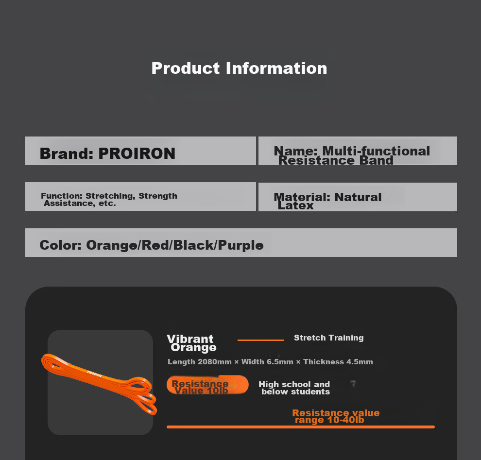 PROIRON Pull-Up Assist Band, Elastic Resistance Band for High School Entrance Exam Preparation And Strength Training, Single Bar Aid, 15-25kg 14